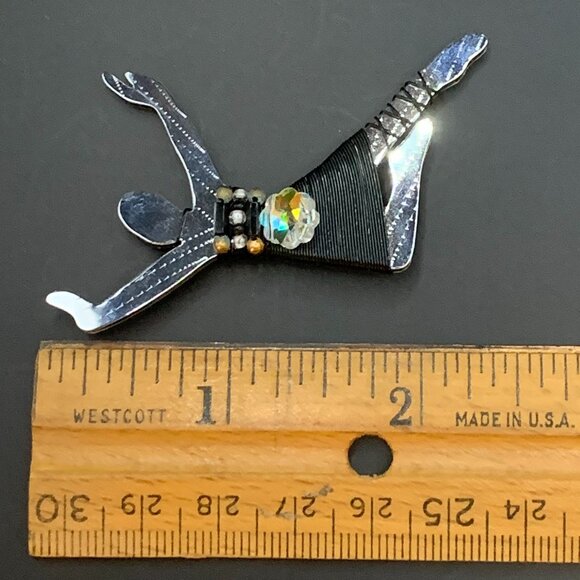 Liztech Signed LEAPER Joyful Happiness Dance Circa 1994 Brooch Artist Made J410 - Picture 7 of 9